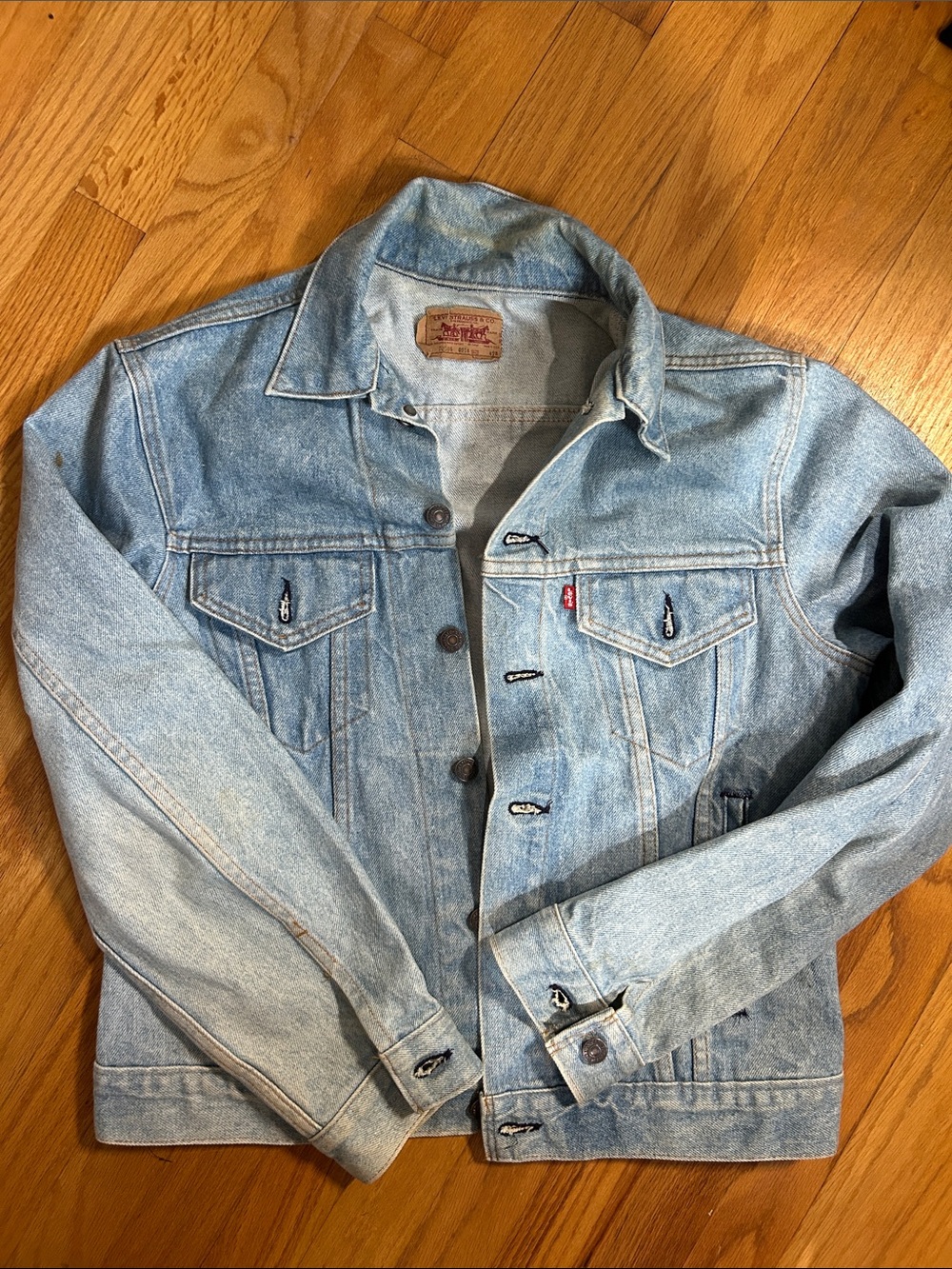 Levi's Light Wash Denim Shirt Jacket - Pale Blue